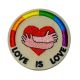 Patch Ecusson Thermocollant Coeur Love is love 3 x 3 cm