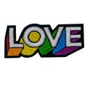 Patch Ecusson Thermocollant Love Arc en ciel 2,50 x 5,50 cm