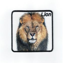 Patch Ecusson Thermocollant Sauvage Lion 6,50 x 6,50 cm