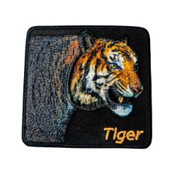 Patch Ecusson Thermocollant Sauvage Tigre 6,50 x 6,50 cm