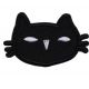 Patch Ecusson Thermocollant Tête de chat Noir 3 x 5 cm