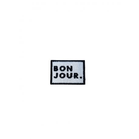 Patch Ecusson Thermocollant Bonjour 2 x 3,50 cm