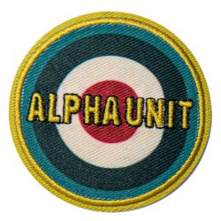 Patch Ecusson Thermocollant Cocarde Alpha Unit 5 x 5 cm