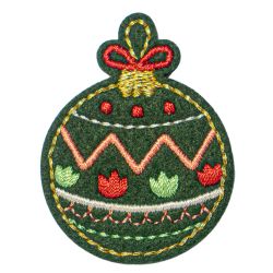 Patch Ecusson Thermocollant Boule Esprit de Noël Nordique 3,50 x 5 cm