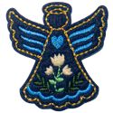 Patch Ecusson Thermocollant Ange Esprit de Noël Nordique 4,50 x 5 cm