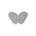 Patch Ecusson Thermocollant Papillon Dentelle Blanche 2,50 x 4 cm