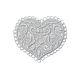 Patch Ecusson Thermocollant Coeur Dentelle Blanche 2,50 x 3,50 cm