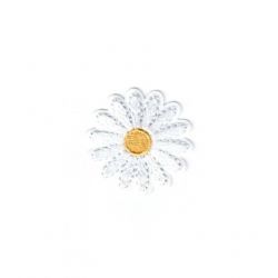 Patch Ecusson Thermocollant Fleur Marguerite Pâquerette Coloris Blanc 3 x 3 cm