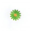 Patch Ecusson Thermocollant Fleur Marguerite Pâquerette Coloris Vert 3 x 3 cm