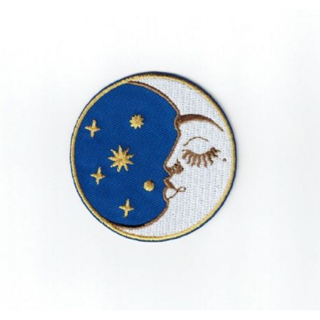 Patch Ecusson Thermocollant Lune Astronomie 5 x 5 cm