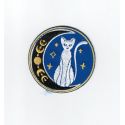 Patch Ecusson Thermocollant Chat Astronomie 5 x 5 cm