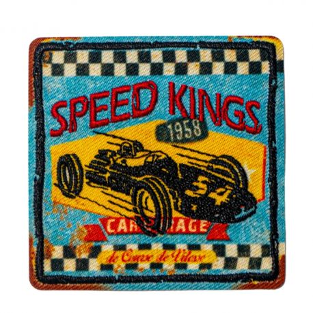 Patch Ecusson Thermocollant Sport Vintage Racing 5,50 x 5,50 cm