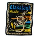 Patch Ecusson Thermocollant Musique Guitare 4 x 5,50 cm