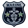 Patch Ecusson Thermocollant Blason Ancre Marine Coloris Marine 4,50 x 5 cm