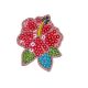 Patch Ecusson Thermocollant Fleur Hibiscus sequins 3,50 x 4,50 cm