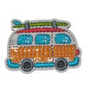 Patch Ecusson Thermocollant Minibus sequins 3,50 x 5 cm