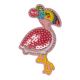 Patch Ecusson Thermocollant Flamant rose sequins 4 x 6,50 cm