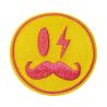 Patch Ecusson Thermocollant Smile Moustache 4,50 x 4,50 cm