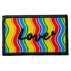 Patch Ecusson Thermocollant Love Arc en ciel 2,50 x 4 cm