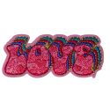 Patch Ecusson Thermocollant Love Rose Seventies 5 x 6 cm