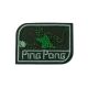 Patch Ecusson Thermocollant Ping Pong Coloris Vert 3 x 4 cm