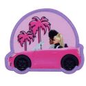 Patch Ecusson Thermocollant Barbie en voiture 6 x 8 cm