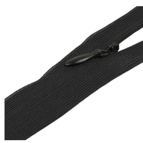 Fermeture Invisible Non Séparable Ajustable 22cm - Noir