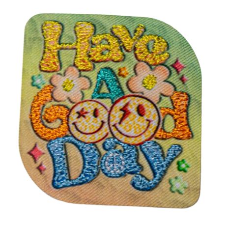 Patch Ecusson Thermocollant Smile Have a Good Day 4,50 x 5 cm