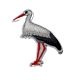 Patch Ecusson Thermocollant Cigogne 3,50 x 5,50 cm