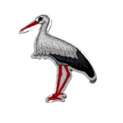 Patch Ecusson Thermocollant Cigogne 3,50 x 5,50 cm