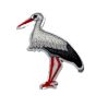 Patch Ecusson Thermocollant Cigogne 3,50 x 5,50 cm
