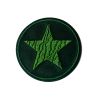 Patch Ecusson Thermocollant Rond Etoile Coloris Kaki 4,50 x 4,50 cm