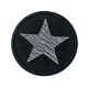 Patch Ecusson Thermocollant Rond Etoile Coloris Noir 4,50 x 4,50 cm