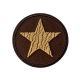 Patch Ecusson Thermocollant Rond Etoile Coloris Kaki 4,50 x 4,50 cm