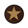 Patch Ecusson Thermocollant Rond Etoile Coloris Kaki 4,50 x 4,50 cm