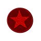 Patch Ecusson Thermocollant Rond Etoile Coloris Rouge 4,50 x 4,50 cm