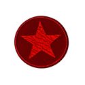 Patch Ecusson Thermocollant Rond Etoile Coloris Kaki 4,50 x 4,50 cm