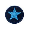 Patch Ecusson Thermocollant Rond Etoile Coloris Kaki 4,50 x 4,50 cm