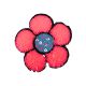 Patch Ecusson Thermocollant Fleur Marguerite Coloris Blanc paillettes sequins 5,50 x 6 cm