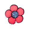 Patch Ecusson Thermocollant Fleur Marguerite Coloris Blanc paillettes sequins 5,50 x 6 cm
