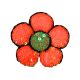 Patch Ecusson Thermocollant Fleur Marguerite Coloris Blanc paillettes sequins 5,50 x 6 cm