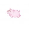 Patch Ecusson Thermocollant Hippopotame Coloris Rose 4 x 8 cm