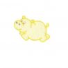 Patch Ecusson Thermocollant Hippopotame Coloris Jaune 4 x 8 cm