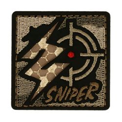 Patch Ecusson Thermocollant Sniper Militaire 5 x 5 cm