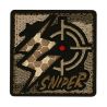 Patch Ecusson Thermocollant Sniper Militaire 5 x 5 cm
