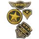 Patch Ecusson Thermocollant Lot de 4 Girly Licorne Arc en ciel Couronne