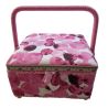 Boite à Couture avec casier de rangement Bulles Roses 20 x 20 cm