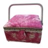 Boite à Couture avec casier de rangement Splash Rose 20 x 20 cm
