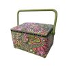 Boite à couture rectangulaire 19 x 26 cm Fleurs multicolores
