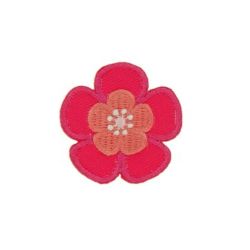 Patch Ecusson Thermocollant Petite Fleur Rose 4 x 4 cm